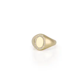 SIMONA DIAMOND SIGNET RING