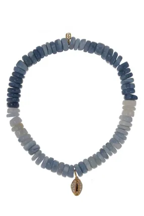 Small Cowrie Shell Charm Heishi Bead Bracelet