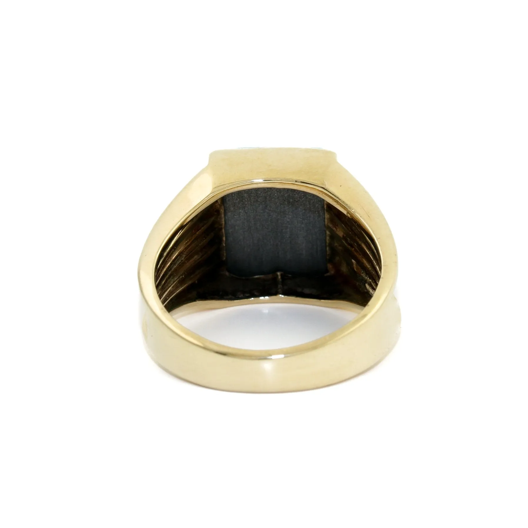 Solid 14k Gold x Neyshabur Turquoise Gentlemen's Signet
