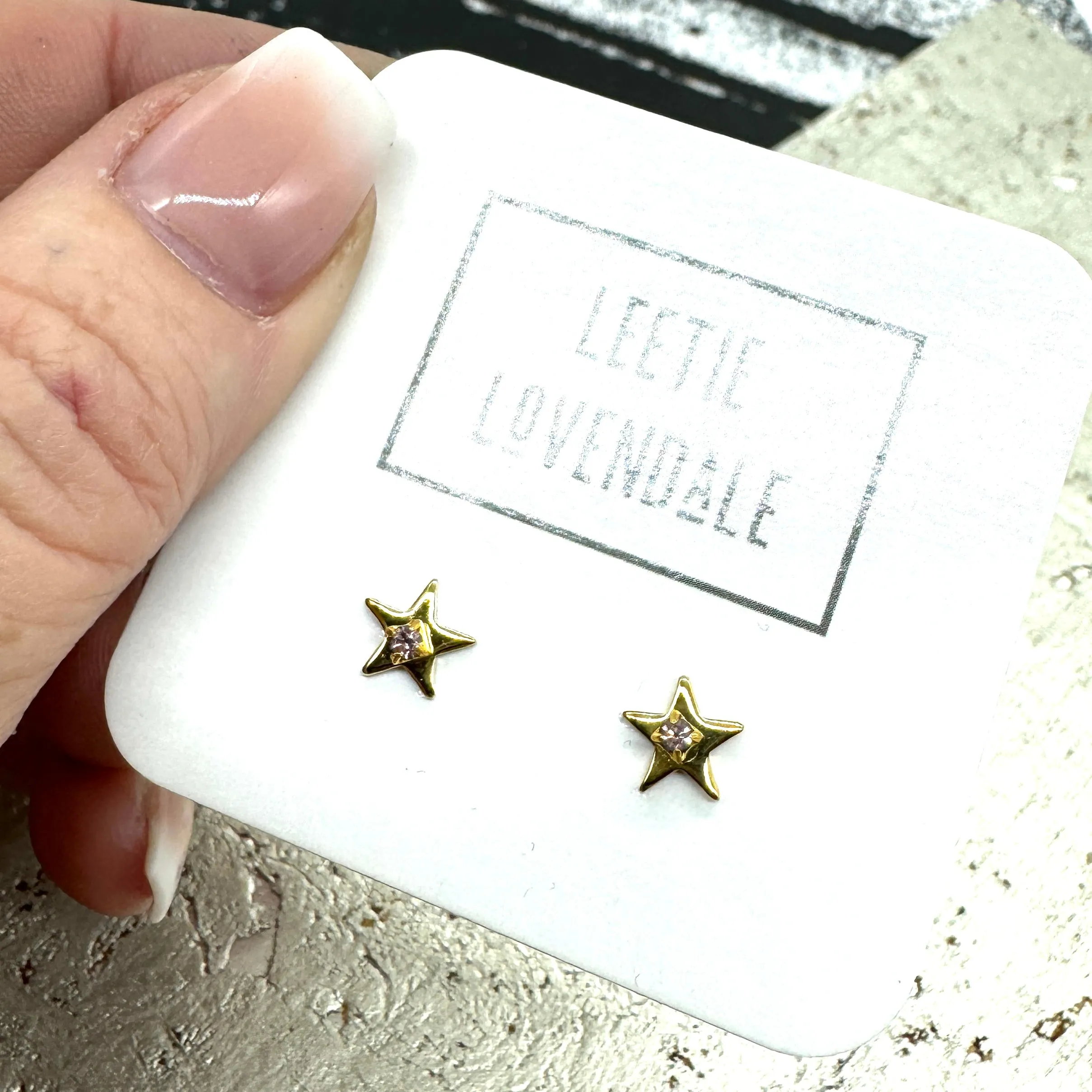 Star Clear Bling Deadstock Earrings