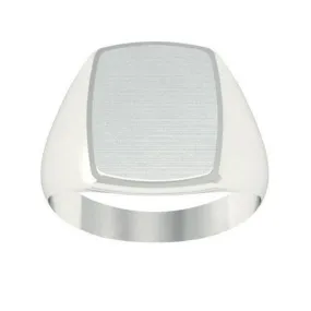 Step Edge Square Signet Ring - 15mm x 13mm
