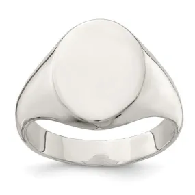 Sterling Silver Closed Back Signet Ring, Size 9