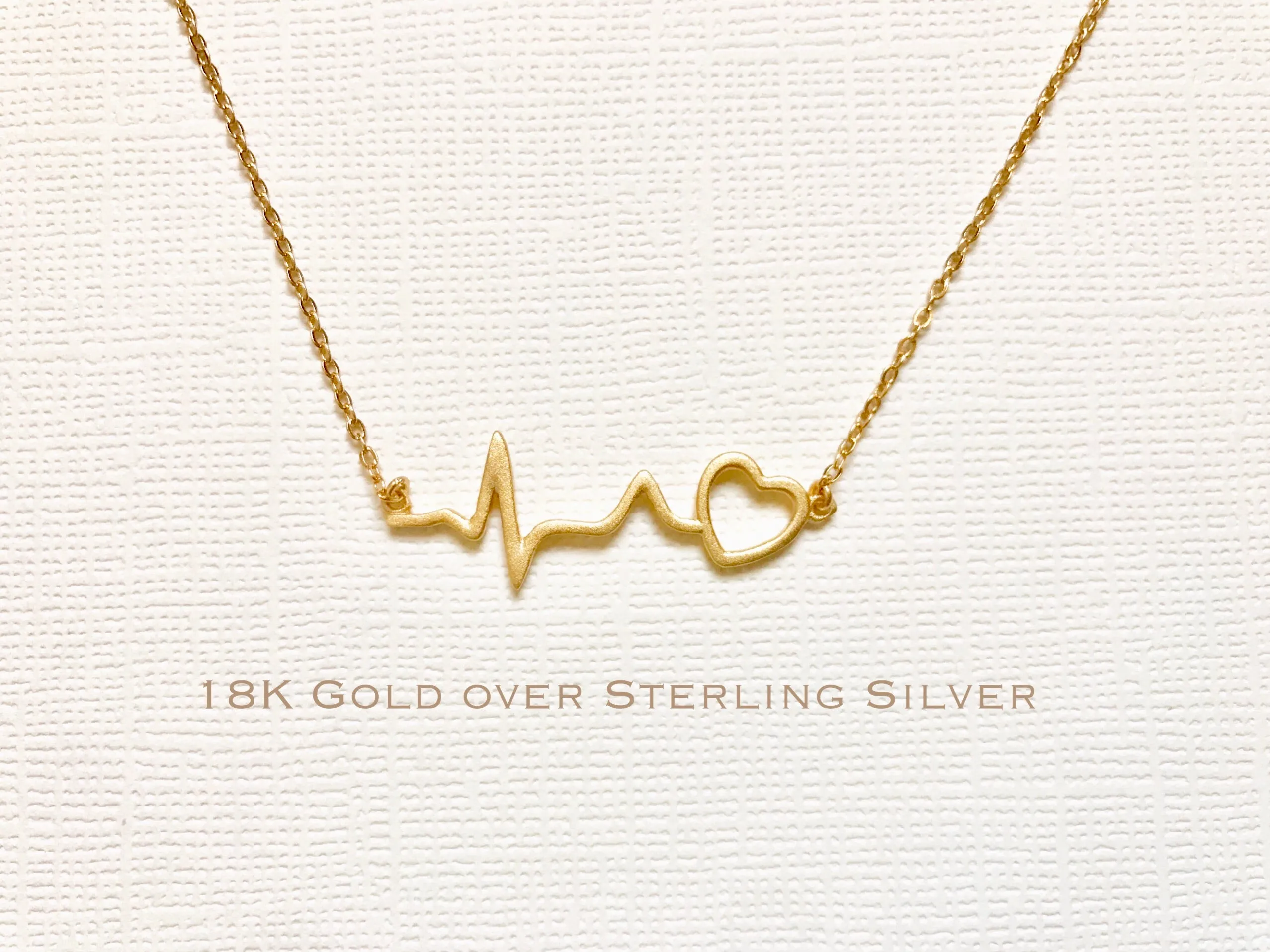 Sterling Silver heartbeat necklace, heartbeat necklace, EKG necklace