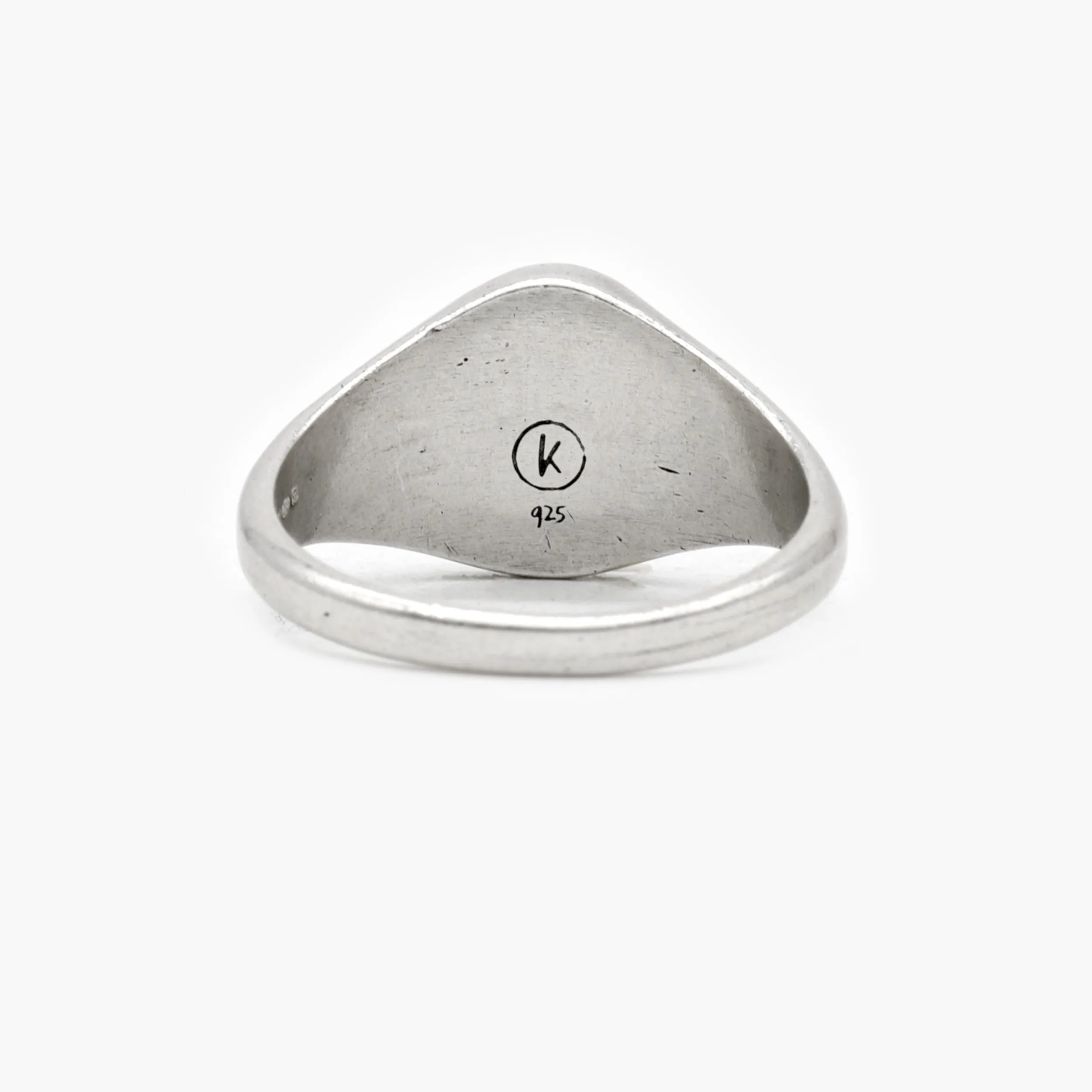 Sterling Silver Oval Signet Ring With Tiger Eye Stone