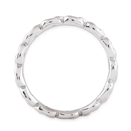 Sterling Silver Stackable Expressions Surrounding Hearts Eternity Ring