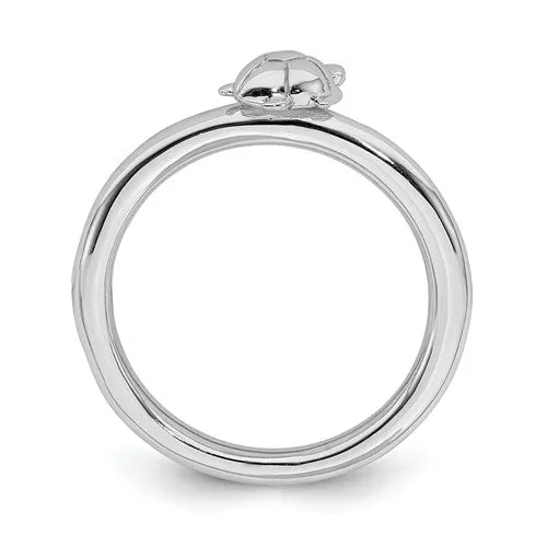 Sterling Silver Stackable Expressions Turtle Ring