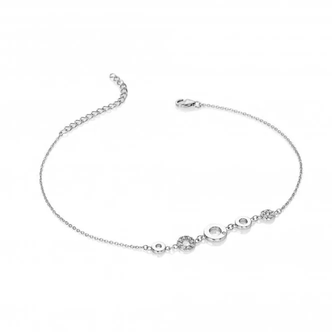 Sterling Silver White Topaz Balance Bracelet DL649