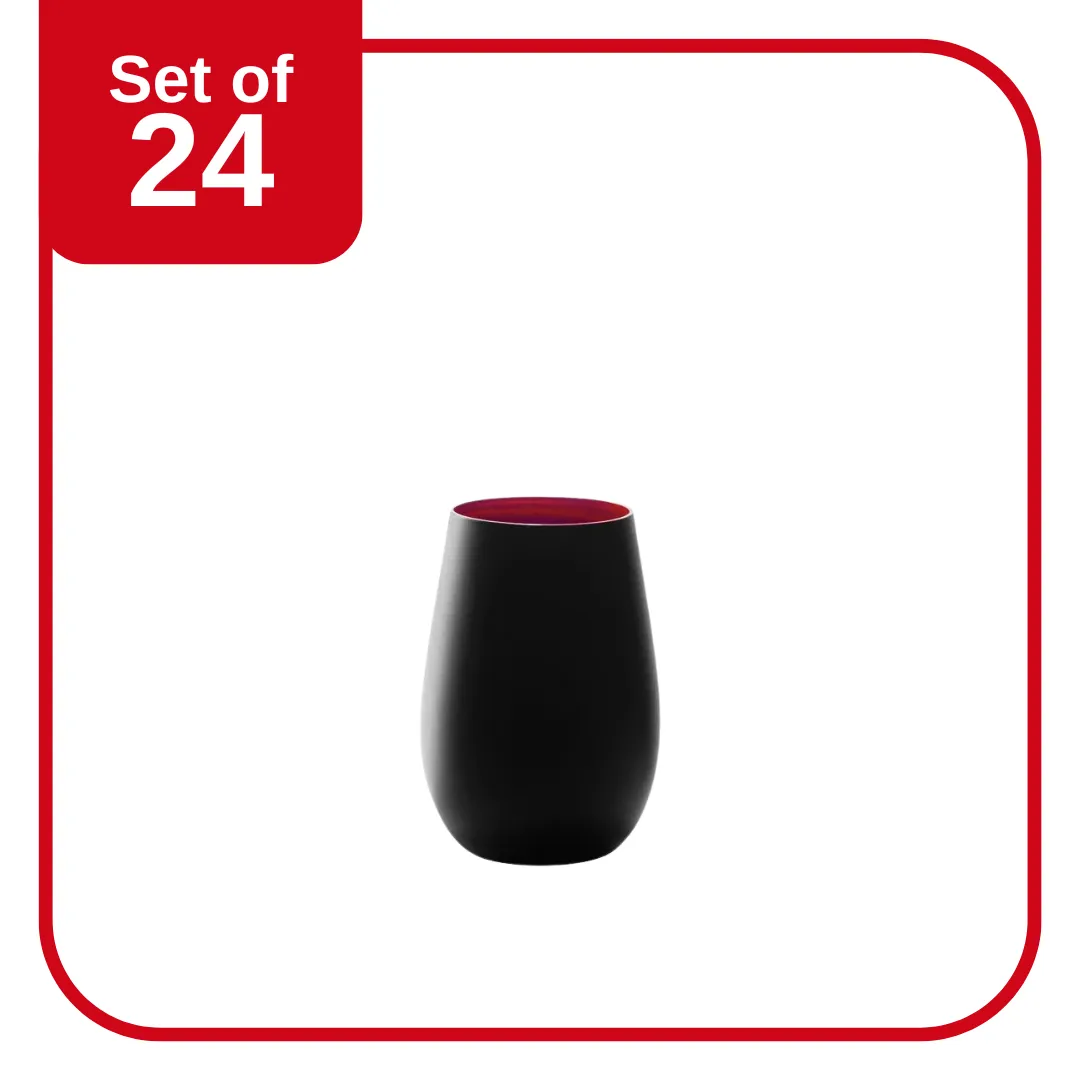 STOLZLE OLYMPIC TUMBLER 465ml MATT BLACK/RED