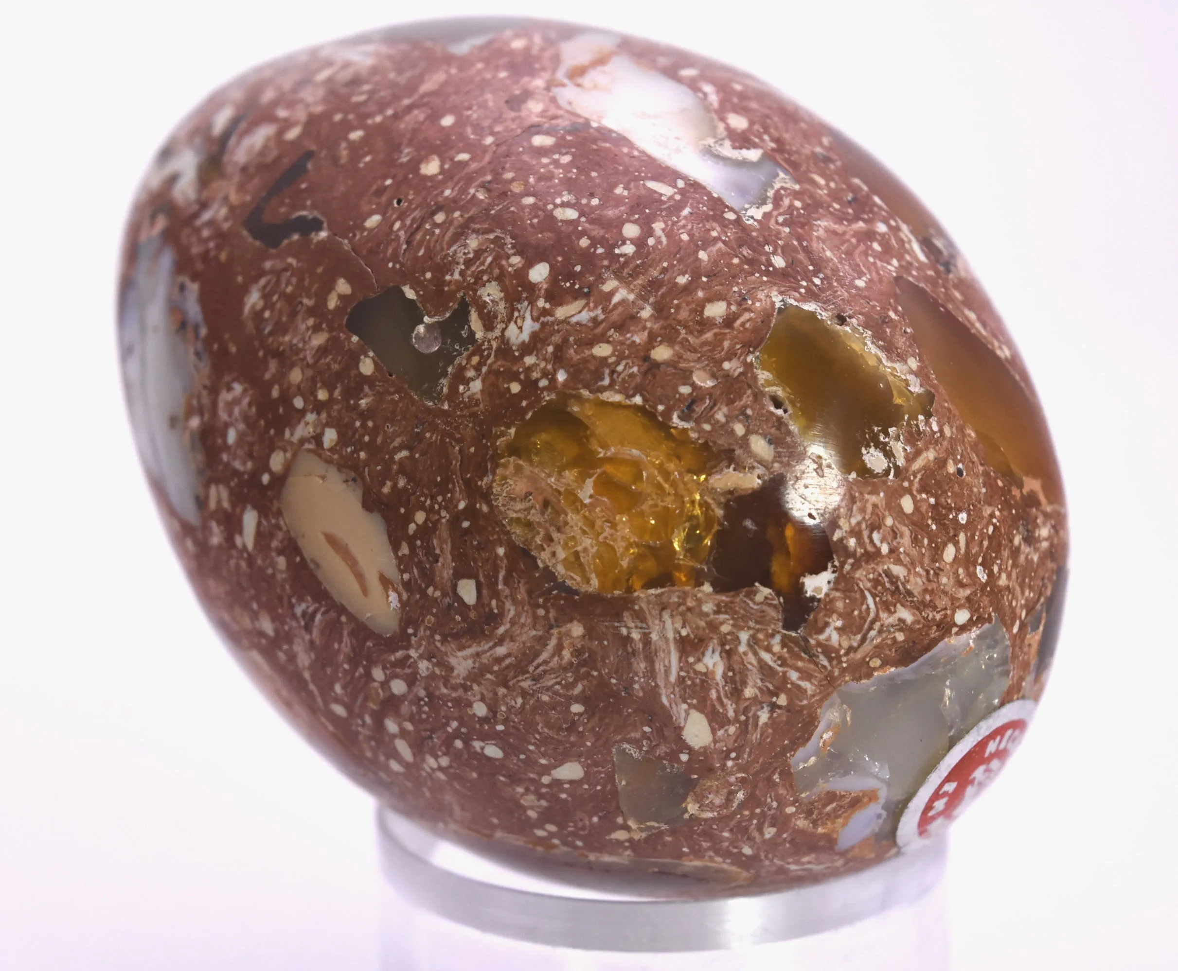Stunning Vintage Mexican Fire Opal Polished Egg