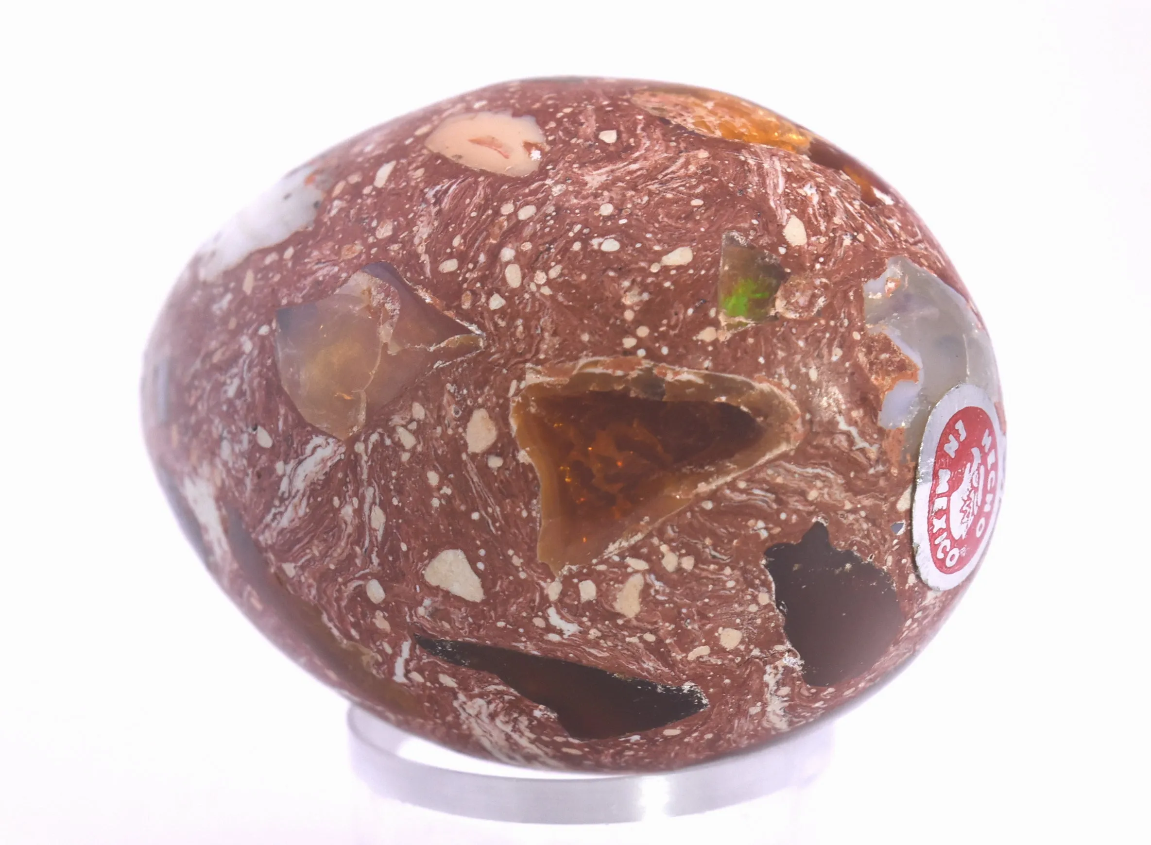 Stunning Vintage Mexican Fire Opal Polished Egg