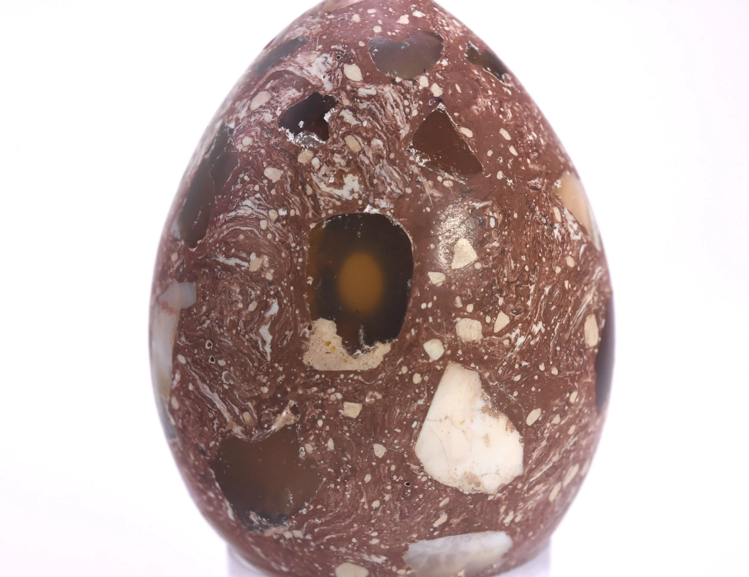 Stunning Vintage Mexican Fire Opal Polished Egg