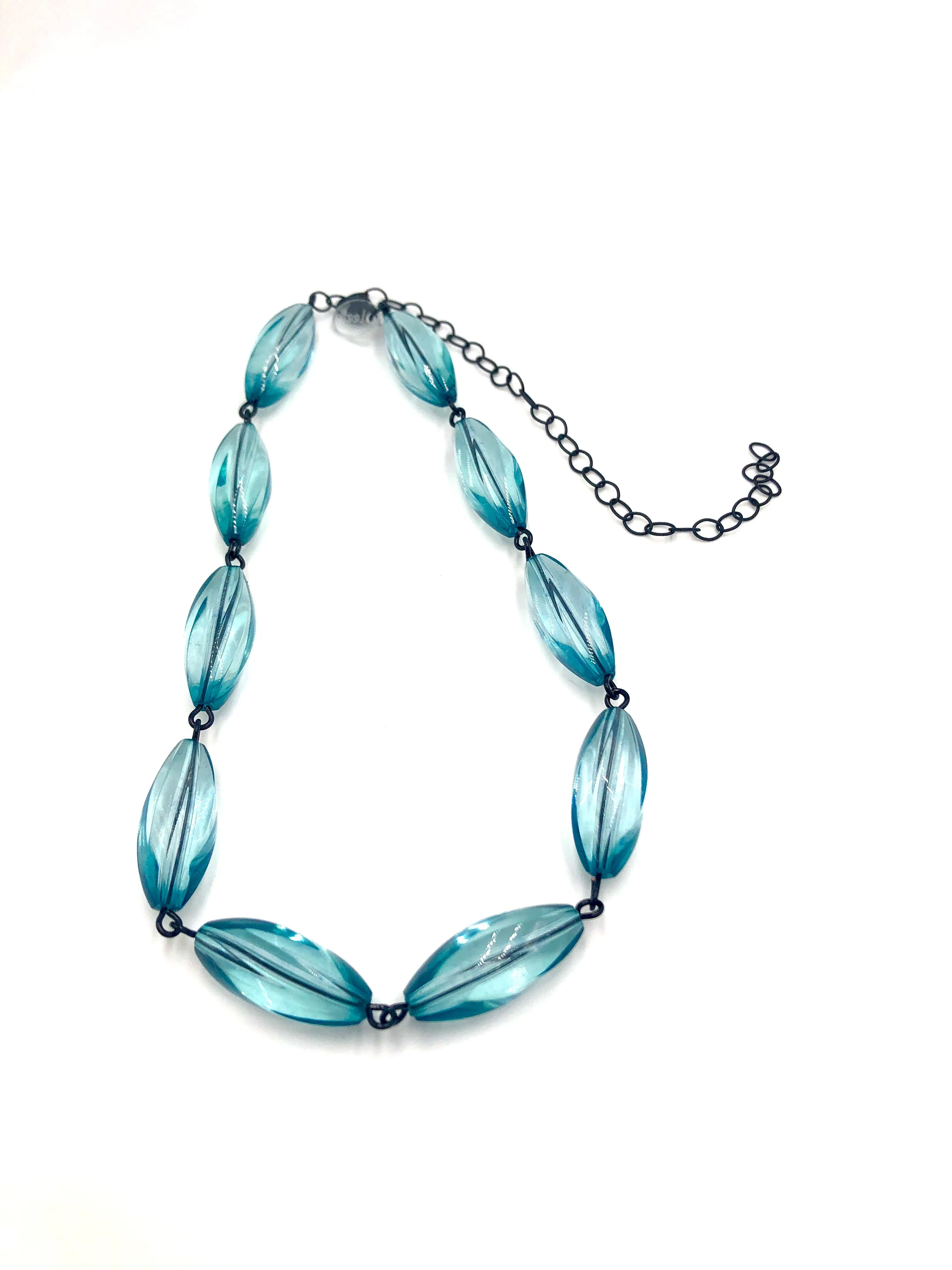 Teal Twisted Waters Amelia Necklace