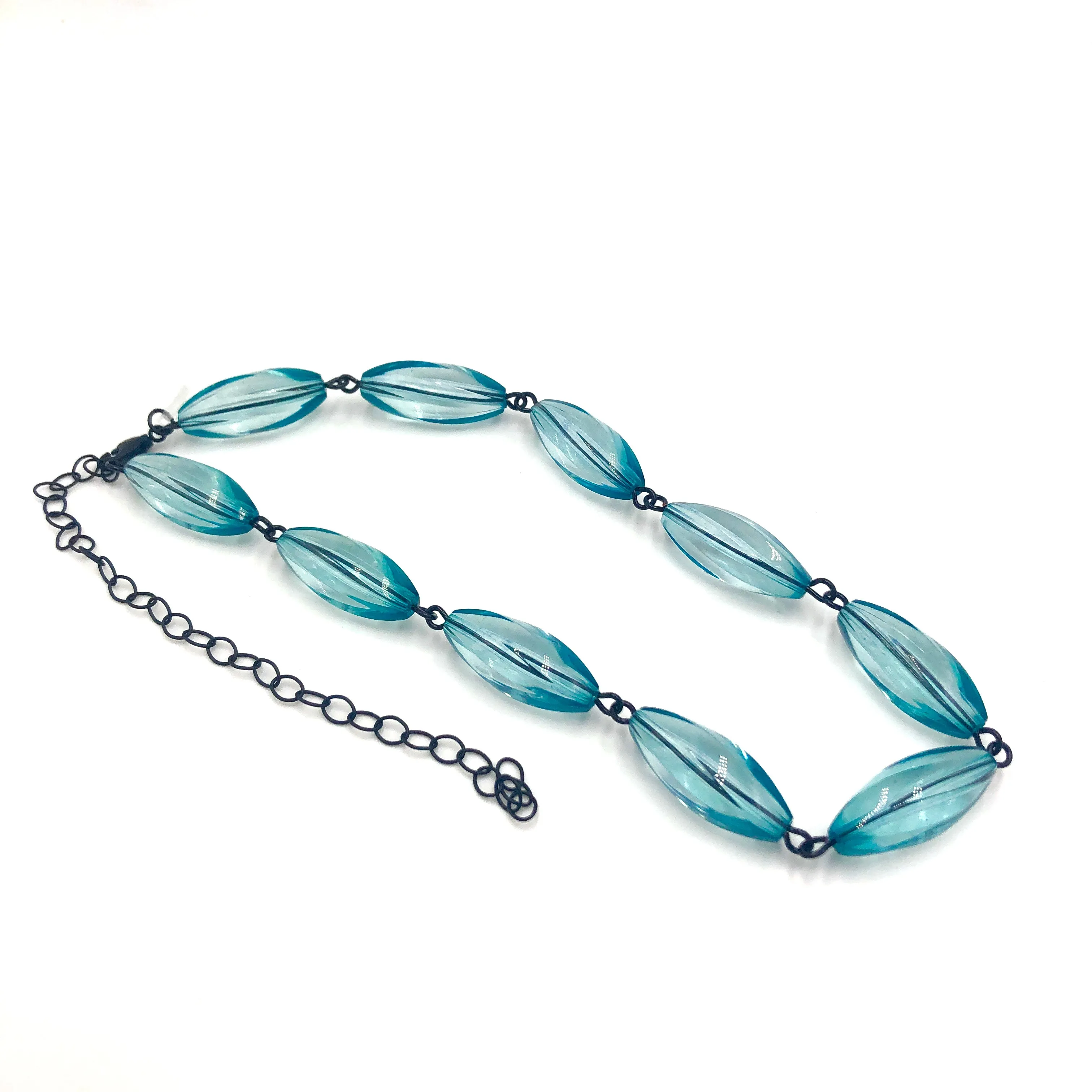 Teal Twisted Waters Amelia Necklace