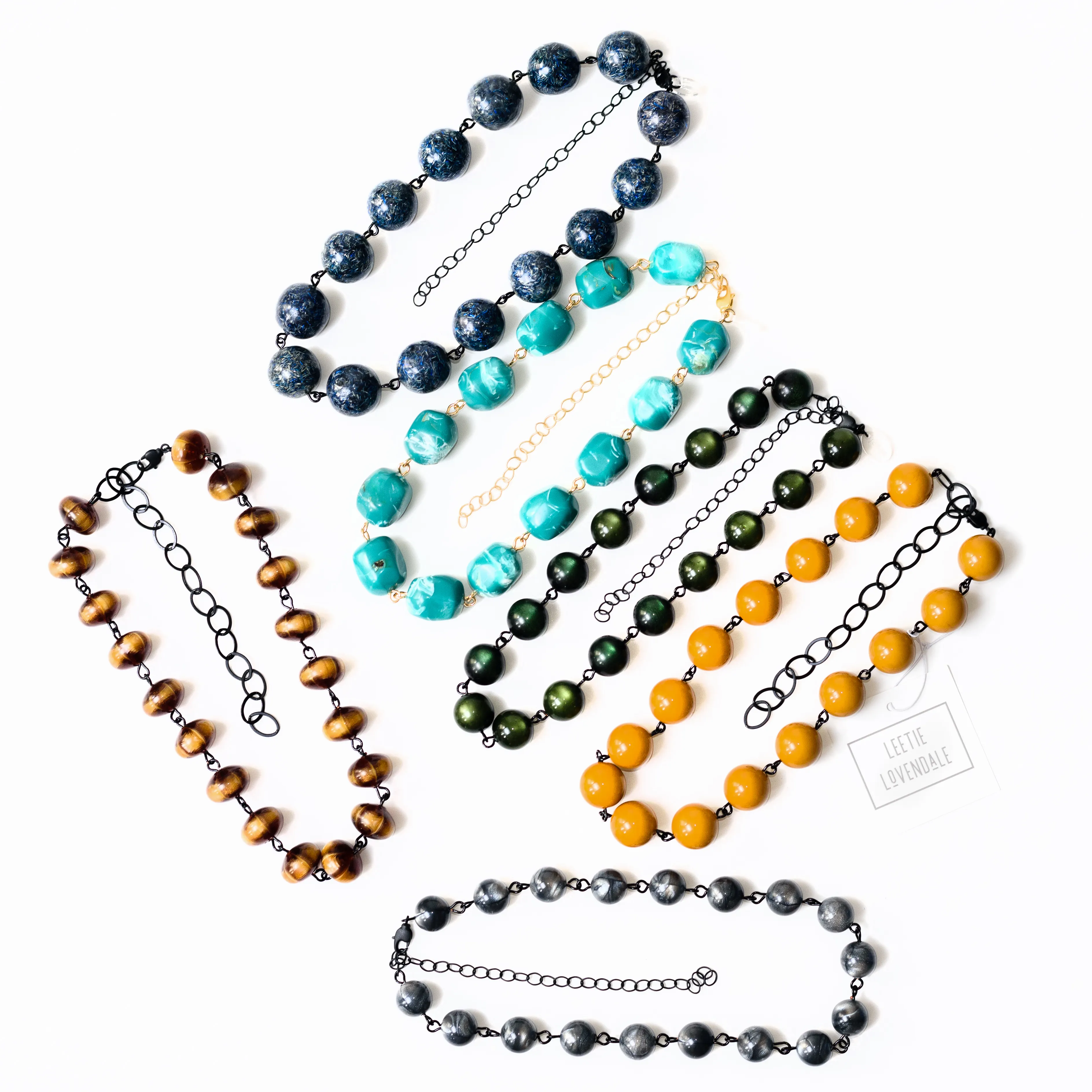 Teal Twisted Waters Amelia Necklace