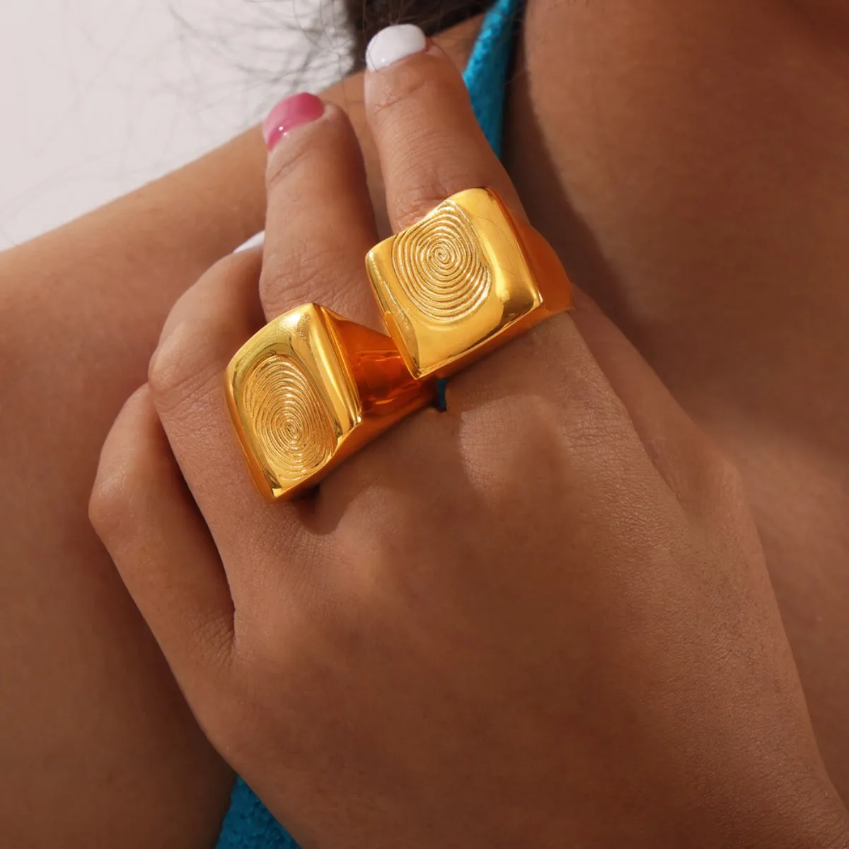 TEEK - Titanium Steel Fingerprint Signet Ring