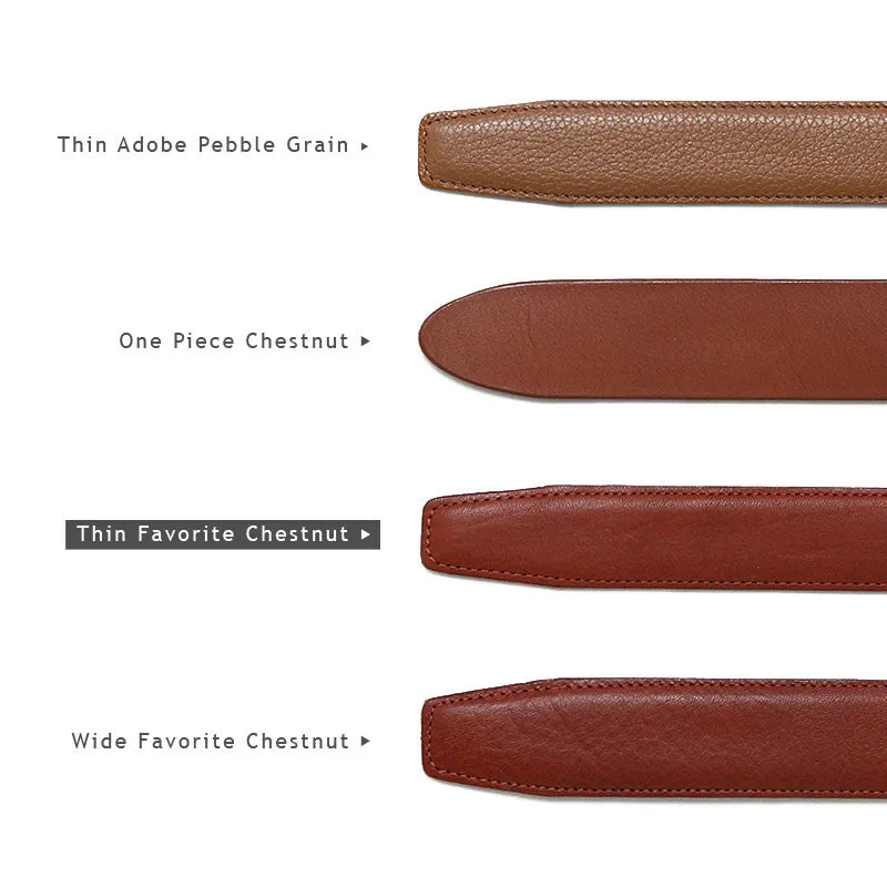 Thin Favorite Chestnut Belt Strap