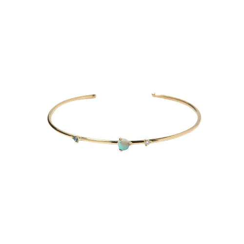 Three-Stone Opal Cuff Bracelet