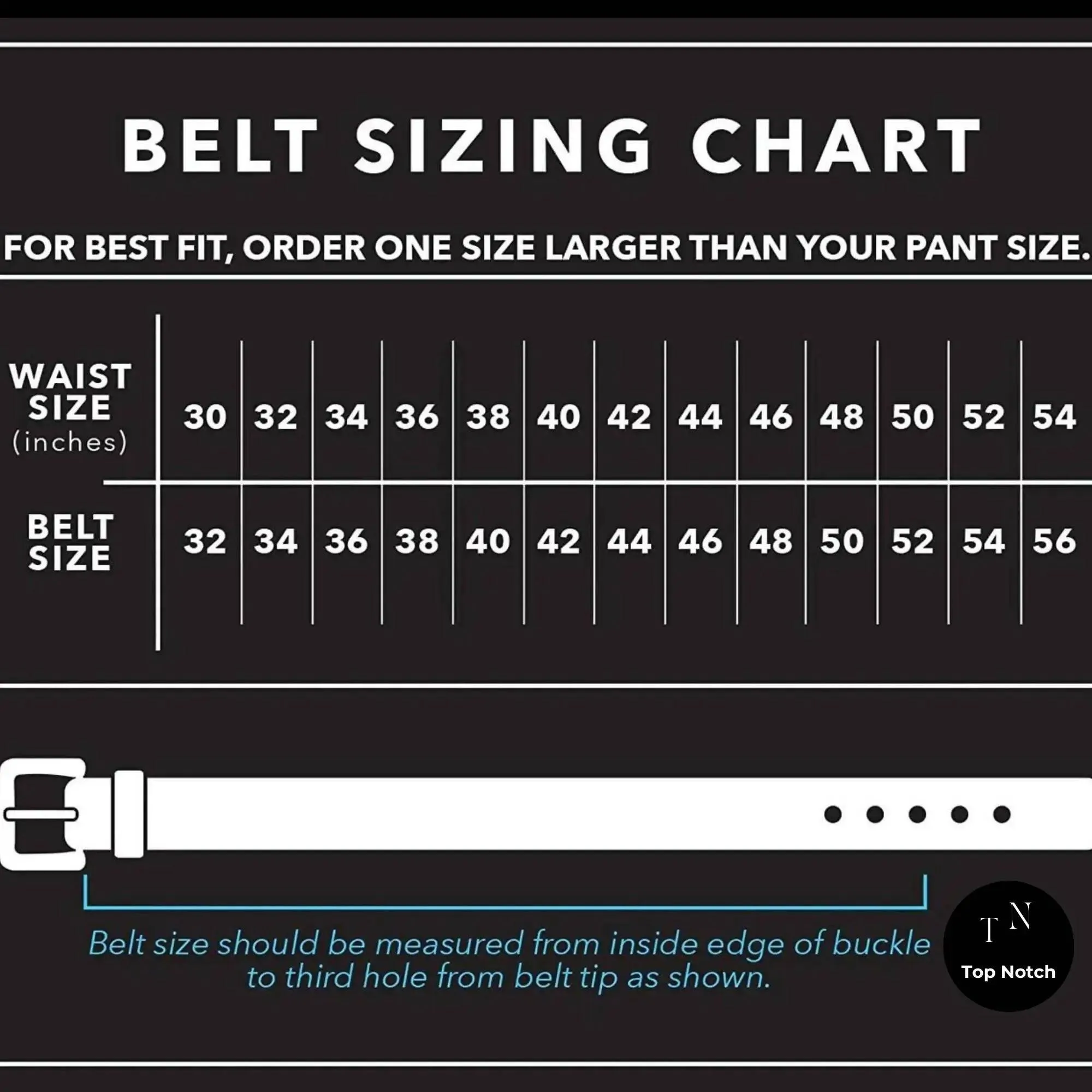 Top Notch Leather Belt for Men - Colour Black (SKU TP0032)