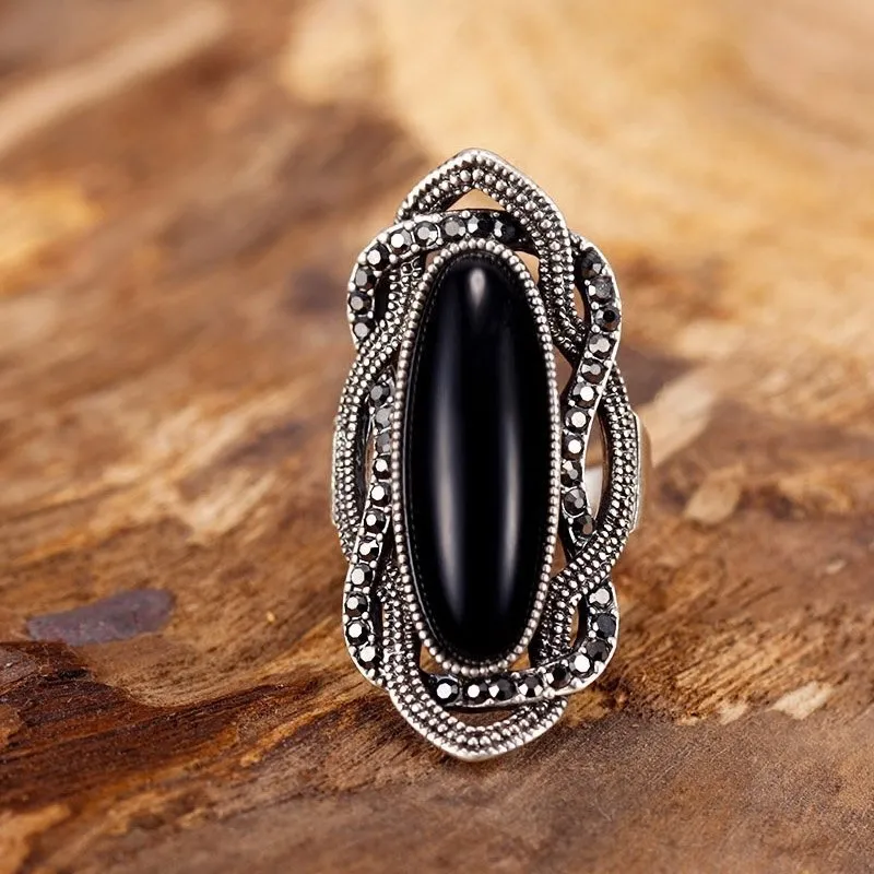Top Quality Bohemian Style White Opal Ring
