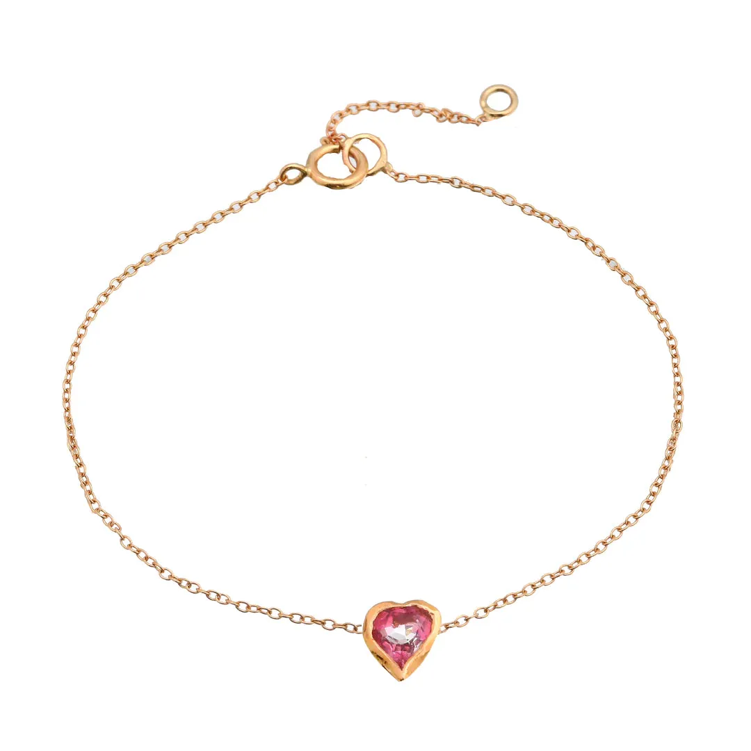 Topaz Heart Bracelet