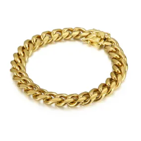 Trendy Versatile Titanium Steel Cuban Chain Bracelet for Men - Stylish Stainless Steel Accessory