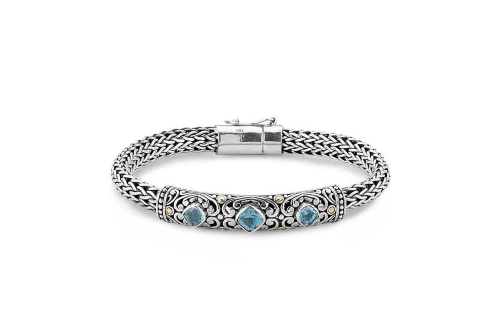 Trilang Bracelet- Blue Topaz