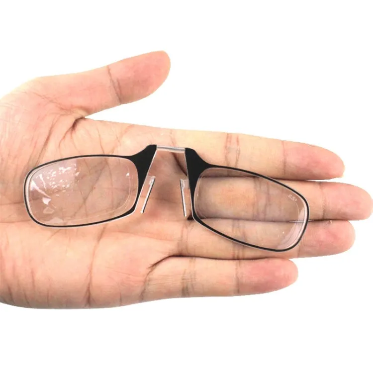 Ultra Thin High-definition Nose Resting Pocket Presbyopic Hypermetropic Reading Glasses,  2.50D (Black)
