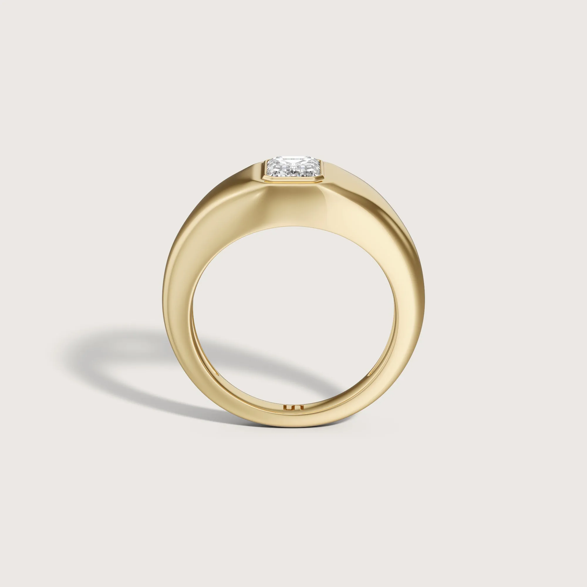 Unicus Diamond Signet Ring Emerald