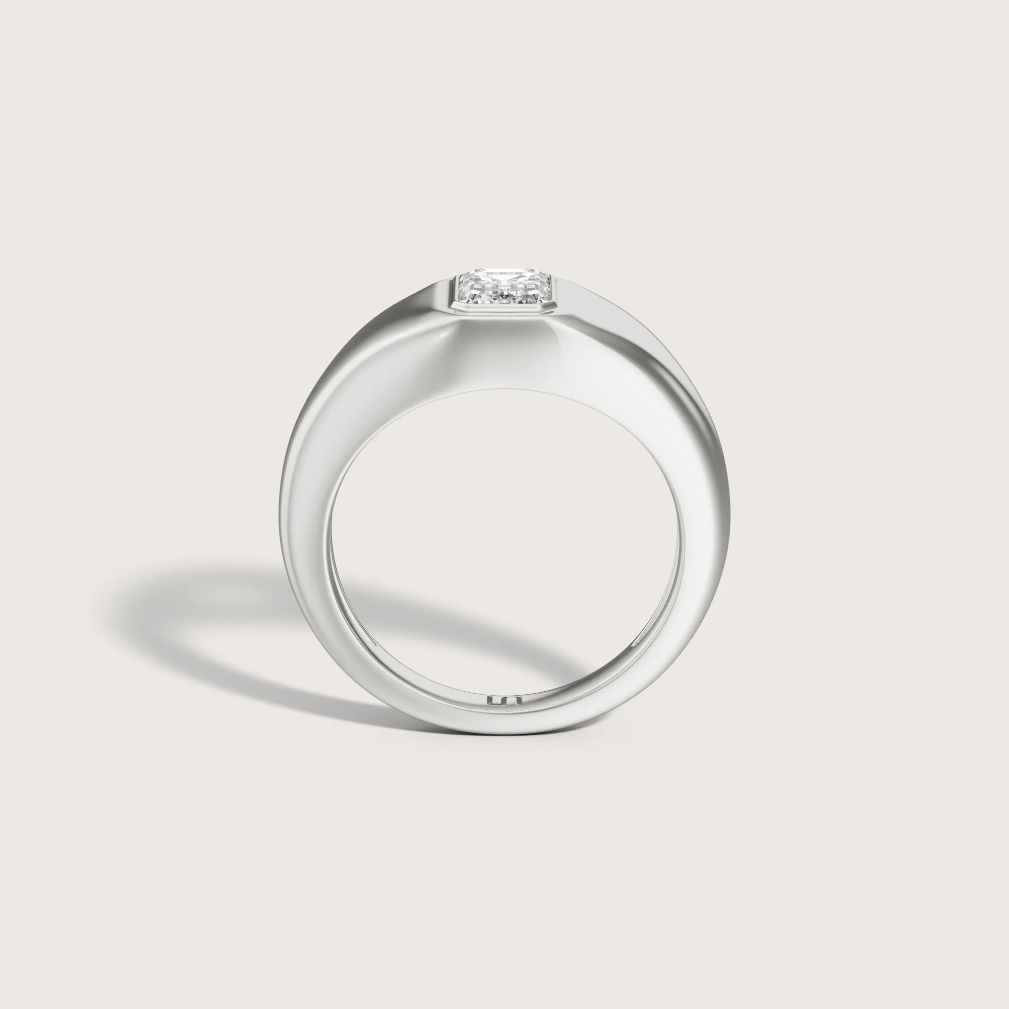 Unicus Diamond Signet Ring Emerald