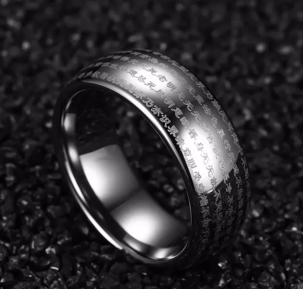 Unique Men Women Dome Rings Chinese Wedding Tungsten Carbide Ideal Gift
