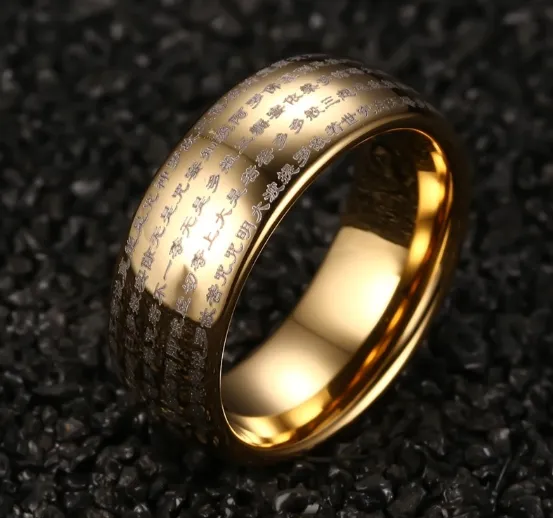 Unique Men Women Dome Rings Chinese Wedding Tungsten Carbide Ideal Gift