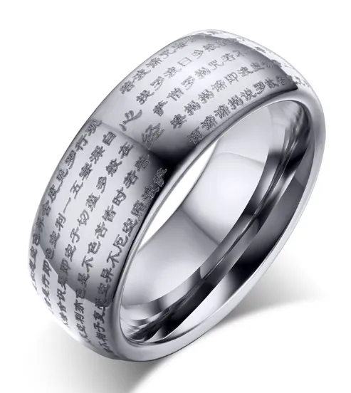 Unique Men Women Dome Rings Chinese Wedding Tungsten Carbide Ideal Gift