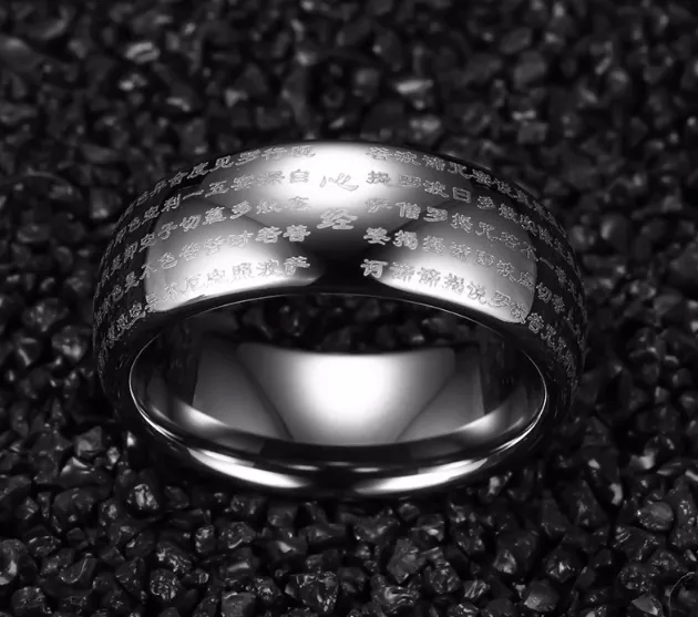 Unique Men Women Dome Rings Chinese Wedding Tungsten Carbide Ideal Gift