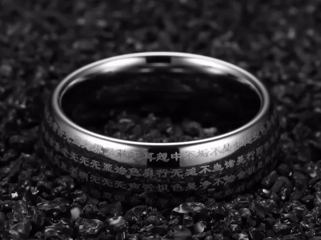 Unique Men Women Dome Rings Chinese Wedding Tungsten Carbide Ideal Gift