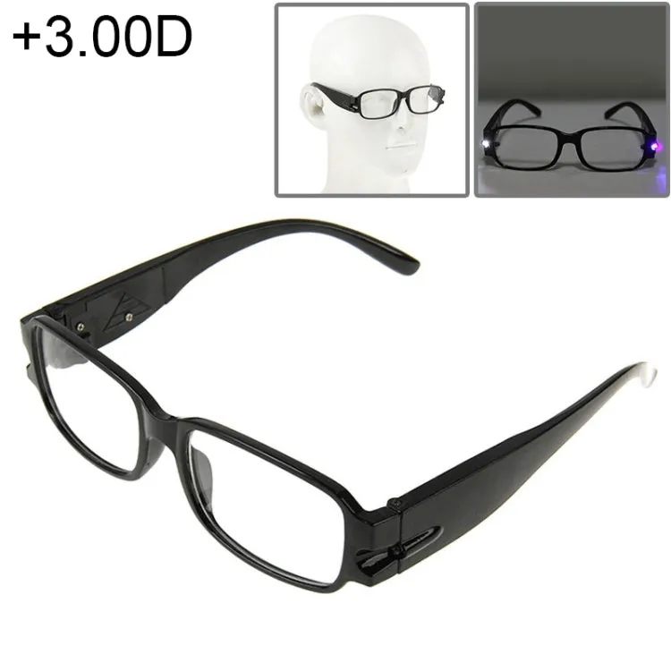 UV Protection White Resin Lens Reading Glasses with Currency Detecting Function,  3.00D