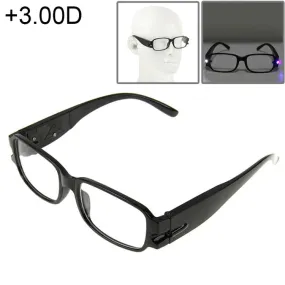UV Protection White Resin Lens Reading Glasses with Currency Detecting Function,  3.00D