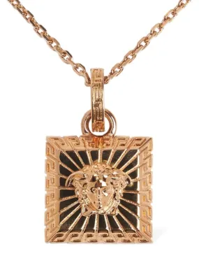 Versace   Medusa squared charm necklace 