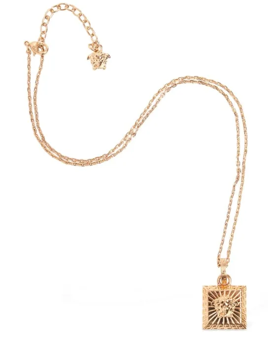 Versace   Medusa squared charm necklace 