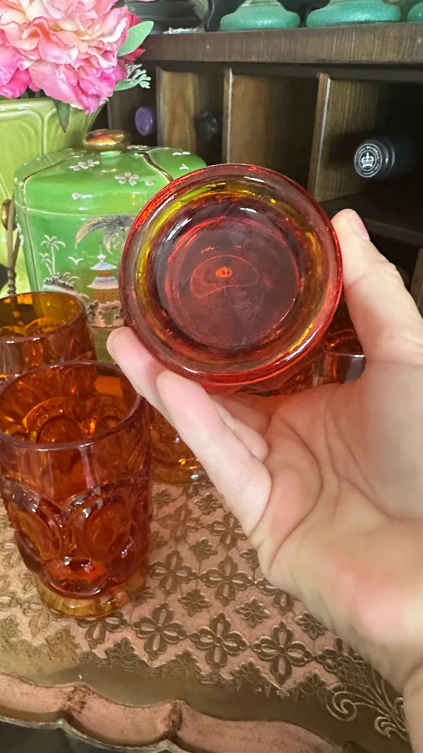 Vintage Glass Tumblers Set- Moon and Star