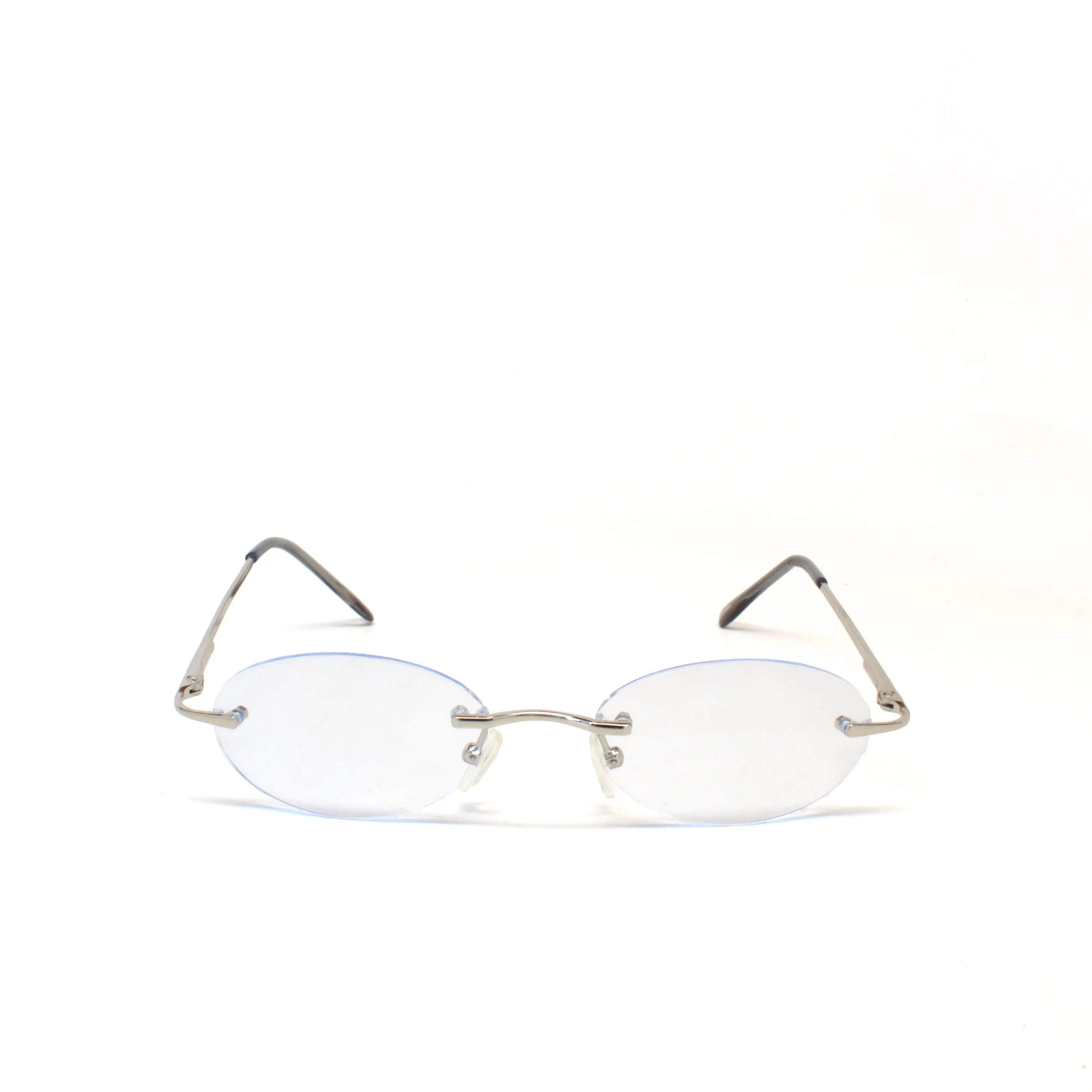 Vintage Small Size 2001 Light Tinted Non Framed Sunglasses - Blue