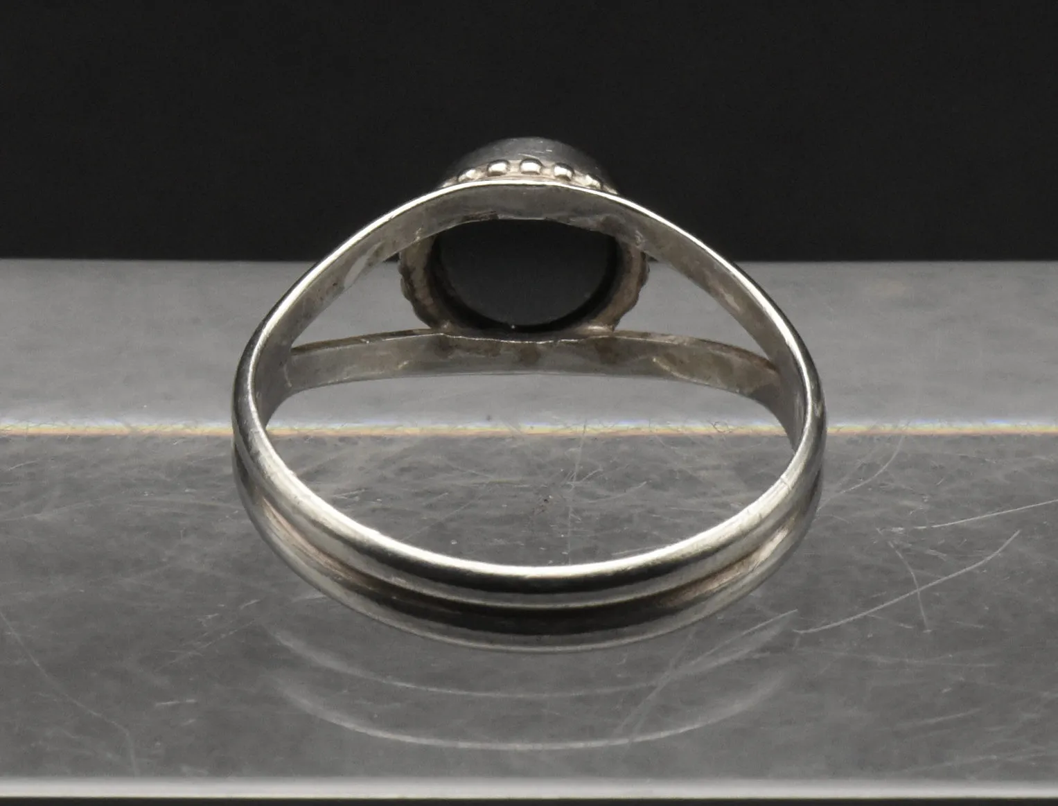 Vintage Sterling Silver Opal Ring - Size 9.75