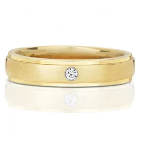Wedding Band 9ct Diamond Wedding 1D Edge 5.0mm Ring RD702