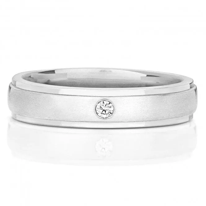 Wedding Band 9ct Diamond Wedding 1D Edge 5.0mm Ring RD702