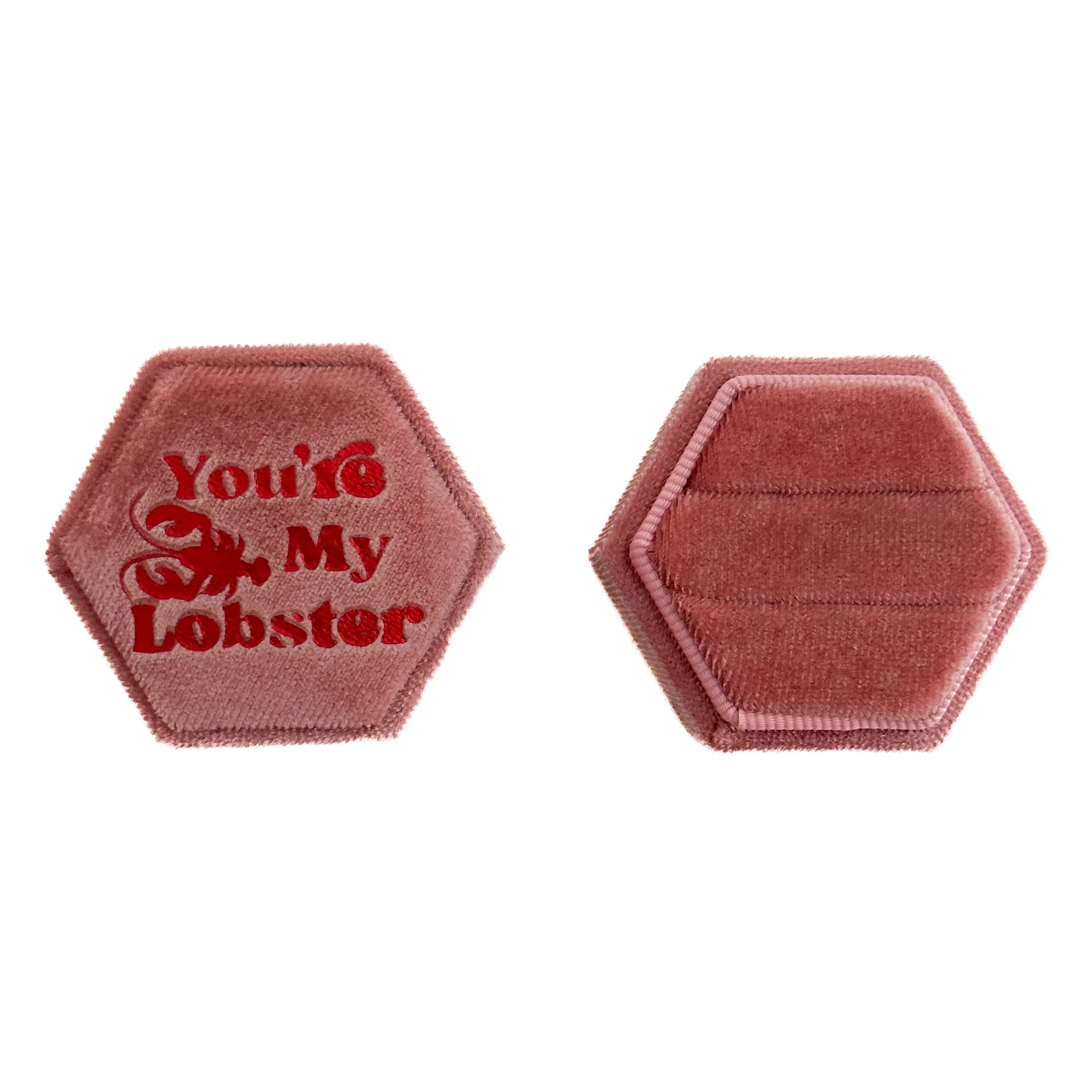 You're My Lobster Pink Wedding Ring Box